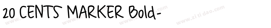 20 CENTS MARKER Bold字体转换